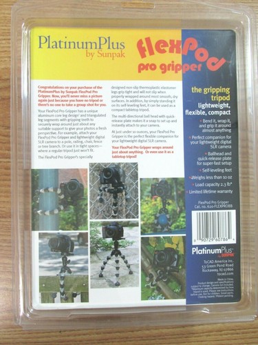 FLEXPOD PRO GRIPPER PLATINUM PLUS BY SUNPAK TRIPOD - Picture 2 of 4