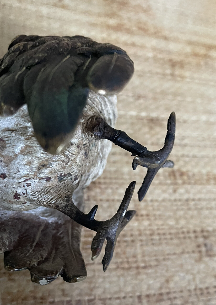 SCARCE Antique Cold Painted Austrian Bronze Turkey Thanksgiving