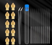 3D Printer Tool Kit MK8 Nozzles 0.4mm Stainless Steel Cleaning Needles Tweezer