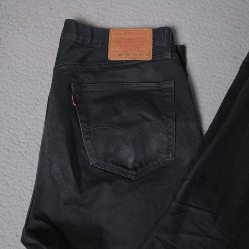 Jeans premium Levis 501 '93 gamba dritta bottoni mosca BIG E uomo taglia 35 x 32 - Foto 2 di 19