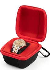 Watch Travel Case - Red Travel Watch Case