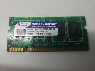 RAM Speicher SODIMM 512 MB PC2-5300S ADATA M2OAD5G3H3446IRC52 #0