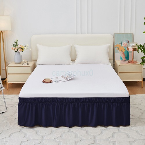Wrap Around Valance bed Skirt Dust Ruffled Single Double, Queen & King 6 Sizes - Picture 24 of 29