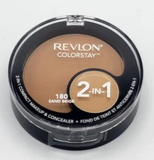 NEW Revlon Colorstay 2-in-1 Compact Makeup and Concealer- 180 SAND BEIGE