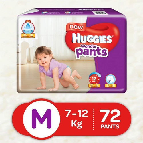 Huggies Wonder Pants Medium Size Diapers (72 Count) Free shipping worldwide - Picture 1 of 7