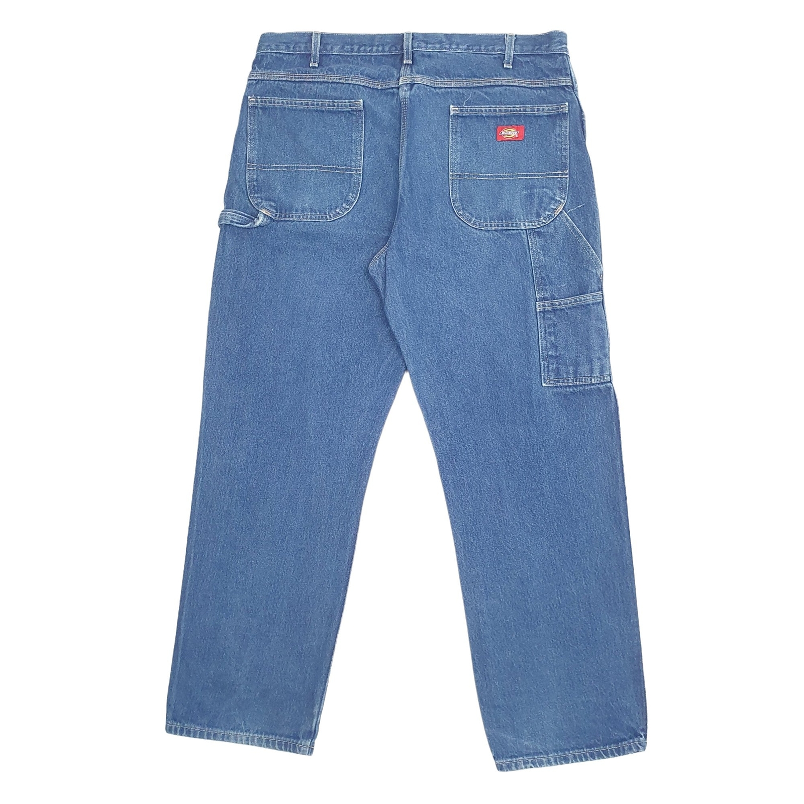 DICKIES Carpenter Workwear Trousers Cotton Blue Mens W38 L32 image 4