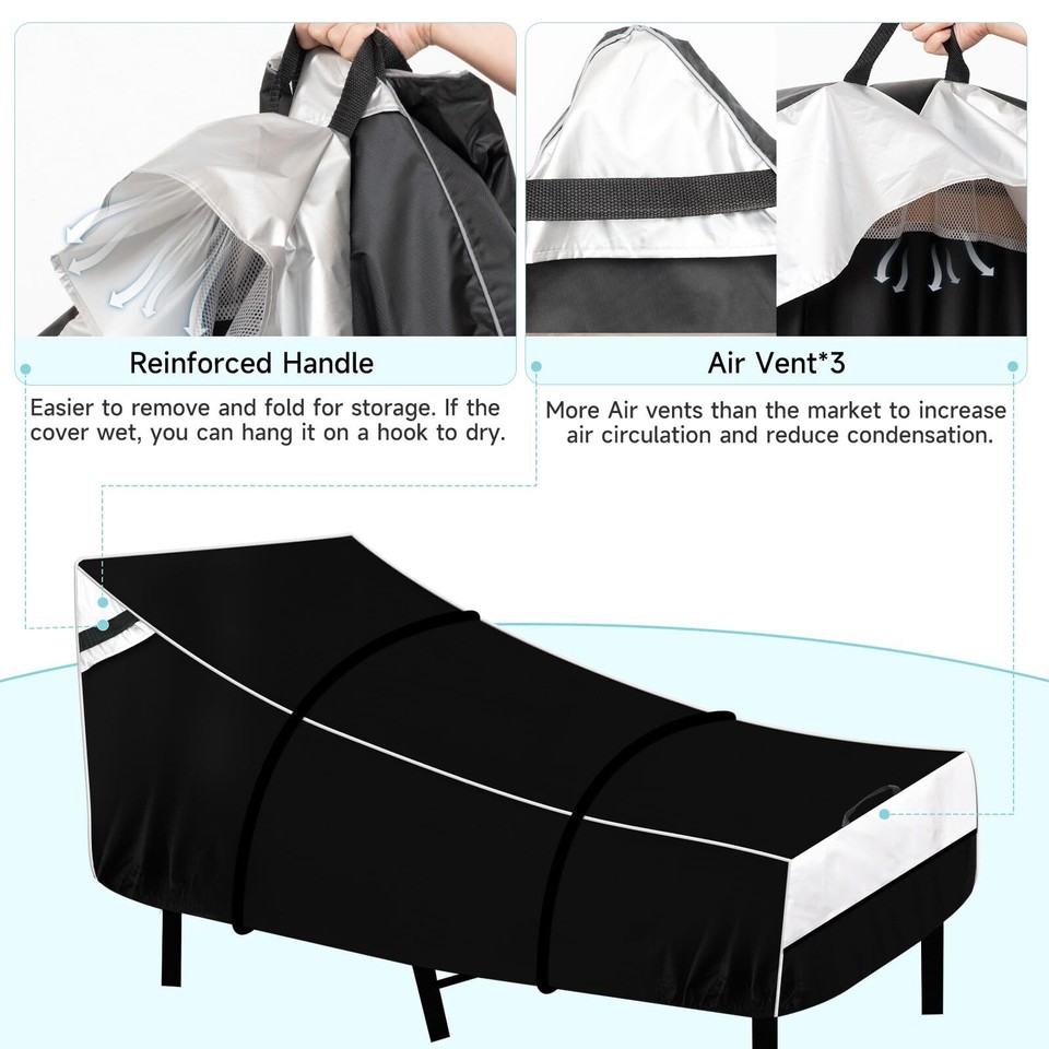 NEVERLAND Waterproof Patio Lounge Chair Cover, Outdoor Chaise Lounge
