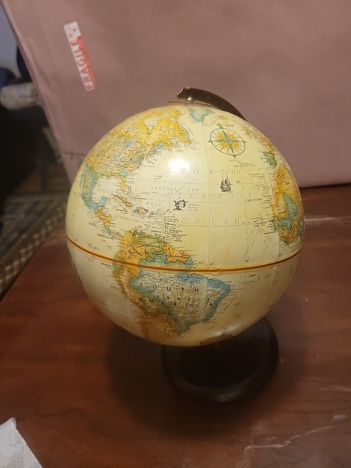 Replogle 9 Inch Diameter Raised Relief World Globe Classic Series