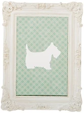 Lot of 6 Santoro In the Frame Embossed Greeting Card, Scottie Dog