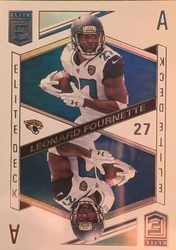 LEONARD FOURNETTE REFRACTOR PRIZM Card 2018 Panini Elite Deck #ED-19 SSP JAGUARS - Picture 3 of 12