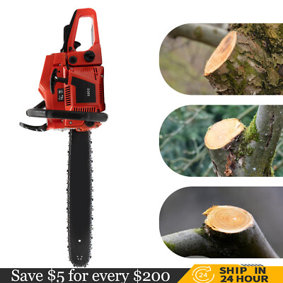 52CC 2-Stroke 20 Inch Chainsaw Gasoline Power Wood Cutting Limbing Chainsaw