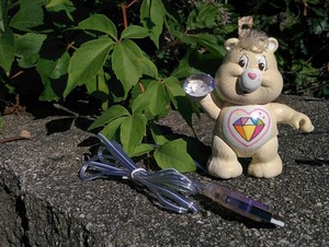 Vintage-SPARKLE-HEART-Poseable-CARE-BEARS-Figure-Kenner-3-034-Figure-USB-LED-LIGHT