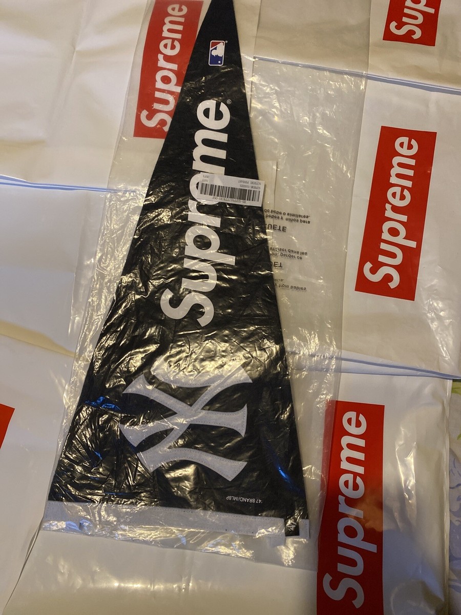 Supreme Yankees Pennant Navy New | eBay