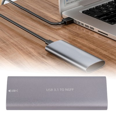 M.2 NGFF SSD Enclosure 5Gbps High Speed Aluminum Alloy Mobile Hard Disk Box W  