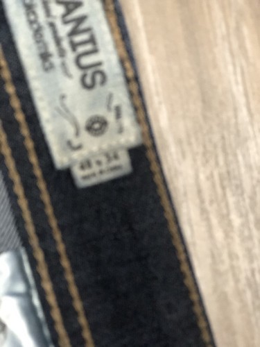 Akademiks Jeanius Jeans Mens Size 40x34 Navy Blue Denim Baggy Skater Hip Hop Y2K - Picture 4 of 6
