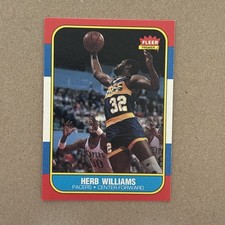 1986 Fleer Herb Williams #125 Indiana Pacers Basketball Rookie Card NM