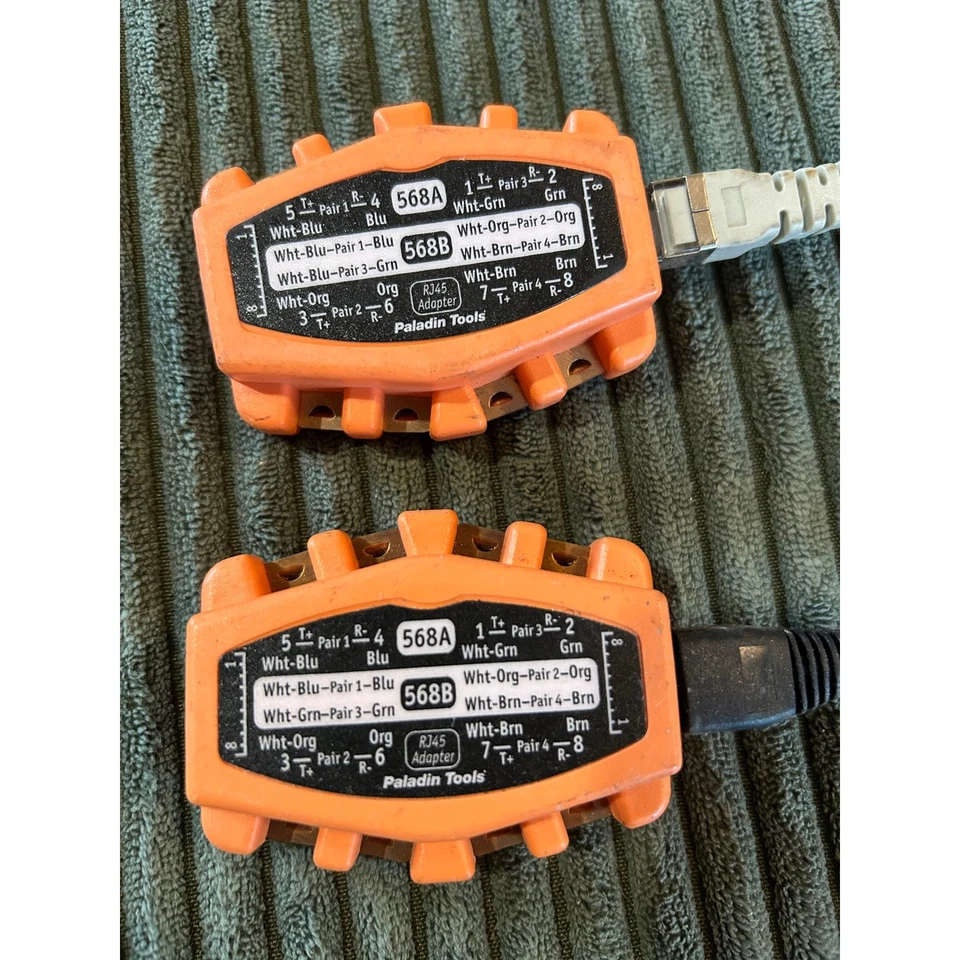 Paladin Tools 568A 568B RJ45 adaptador removedor de fio cortador perfurador conjunto de ferramentas - Imagem 2 de 3