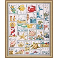 Design Works™ Ocean ABC Kit & Frame Counted Cross-Stitch Kit