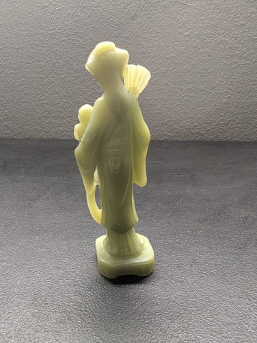 Faux Jade Grün Harz Asiatische Figuren 3er Set - Bild 12 von 13