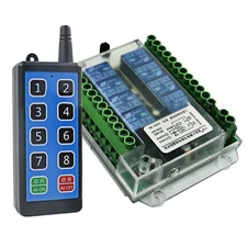 New 8 Channel Wireless RF433MHz Remote Control Switch Relay Module DC8-86V