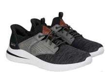 Skechers Men's Delson Hands Free Swift Fit Tennis Shoe Casual Sneaker Black 10.5