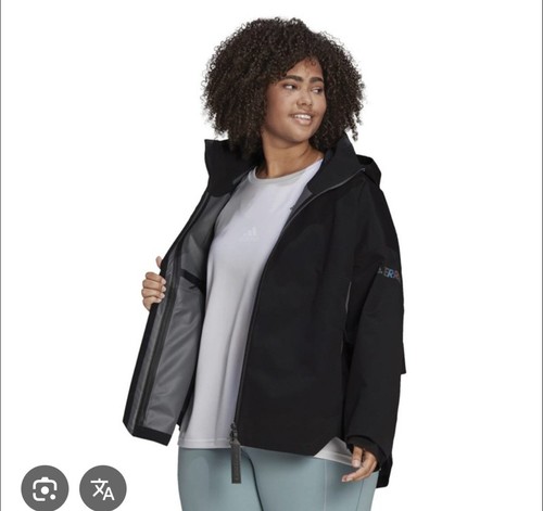 Chaqueta Cortavientos ADIDAS TERREX XXL Negra Impermeable Exterior Senderismo