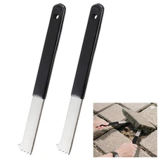 Heavy Duty Paver Puller Removal Tool 2 Pack with Joint Scraper, Rubber Handle