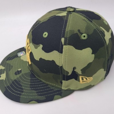 New York Yankees Hat Fitted 7 1/2 New Era 59Fifty Camo Green Armed