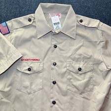 Boy Scouts of America Shirt Youth 2XL Tan New Irregular Short Sleeve Uniform