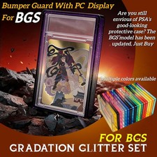 For BGS Slab 35pt Bumper Guard Gradient TPU Bumper PC Protector Graded Card Case
