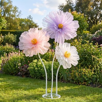 3 Pcs Wedding Giant Flowers Decoration 12, 16, 20 Inch 3D Large Flowers Artif...