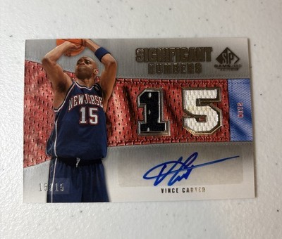 Vince Carter 2007-08 Sp Game Used Significant Numbers 15/15 Jersey Auto JSY #
