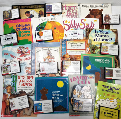 Scholastic Books With Cassette Tapes Lot Of 15 Classroom Listening Center Audio