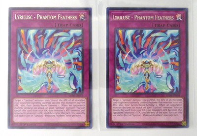 2x Yugioh Card Lyrilusc - Phantom Feathers LED8-EN041 1st Edition Rare NM