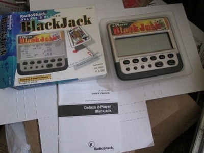 BlackJack Deluxe 2 Player Handheld Electronic Game Radio Shack 60-2668 IN BOX