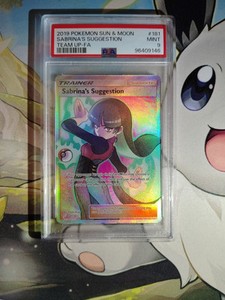 Sabrina's Suggestion 181/181 2019 Pokemon Sun &Moon Team Up Full Art (FA) PSA 9