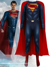 Cosplay 2025 Superman Clark Kent Jumpsuits Cloak Superhero Adult Kids Bodysuits