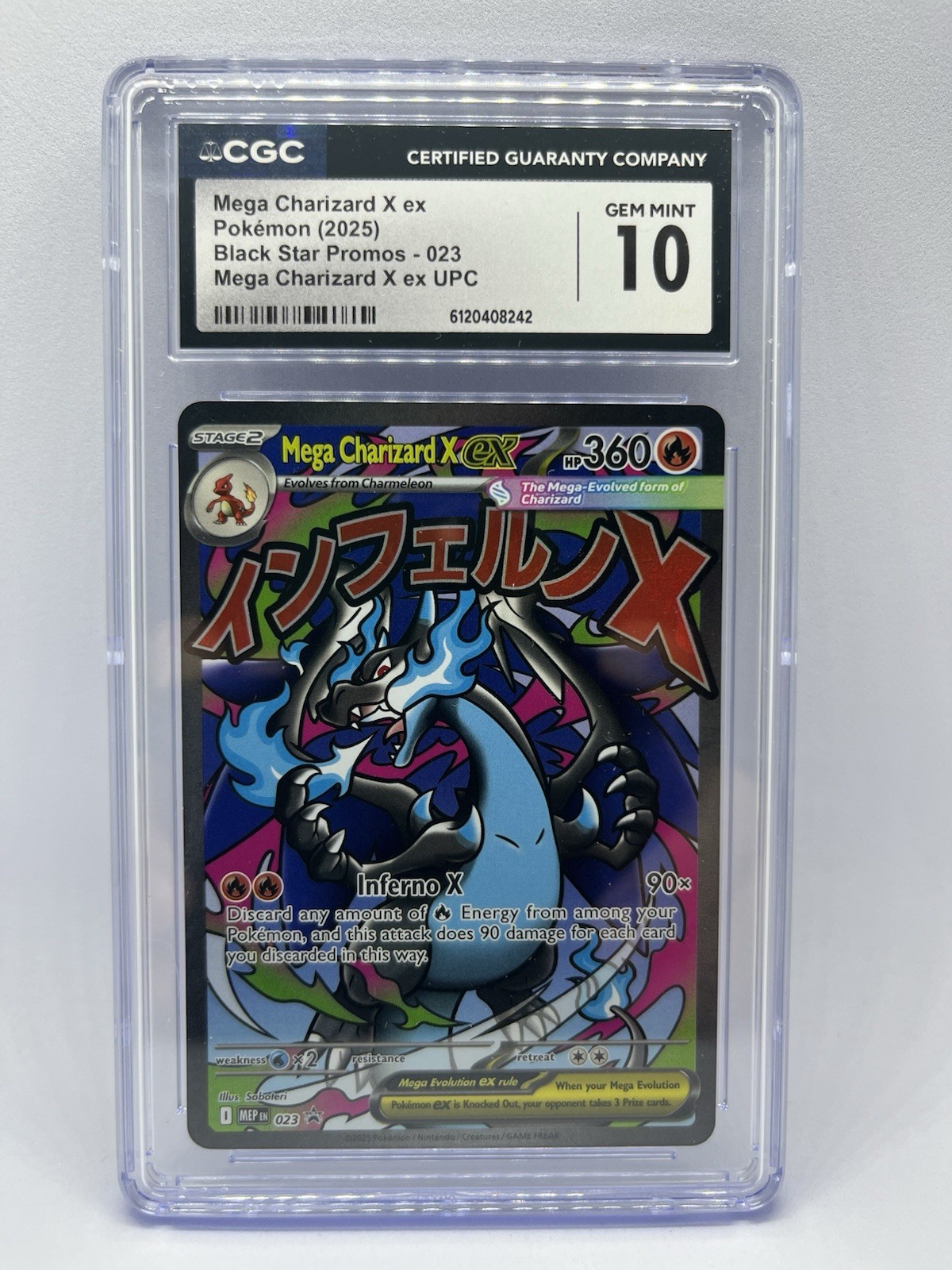 CGC 10 Mega Charizard X ex - 023 Black Star Promos 2025 Japanese Holo