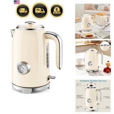Electric Kettle - 57oz Hot Tea Kettle Water Boiler with Thermometer, 1500W Fa...