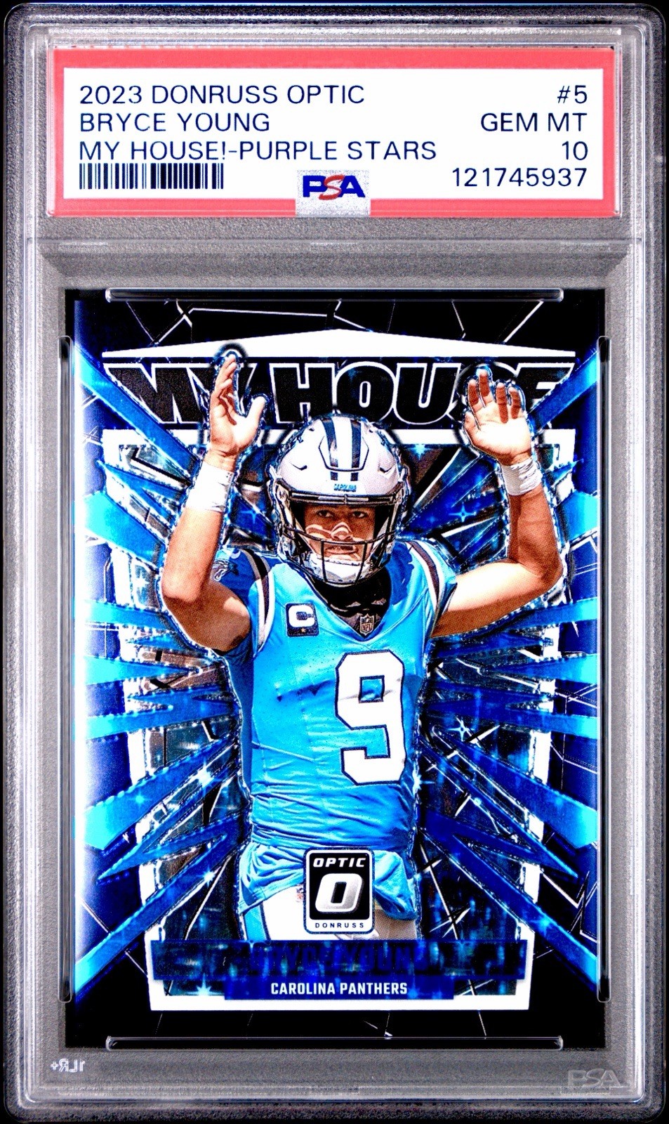 Bryce Young Panini Donruss Optic My House! #5 Purple Stars