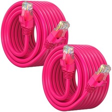 Cat 6 Ethernet Cable 30 Ft 2-Pack High Speed LAN Internet Patch Network UTP