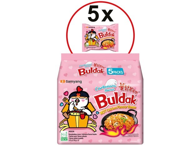 25er-Pack SAMYANG Buldak Hot Chicken Ramen Carbonara 130g - Image 3