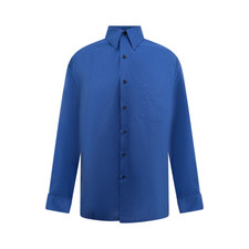 Van Heusen Blue Textured Button-Down Shirt   Size 17  34/35 