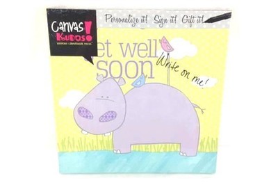 Canvas Kudos Get Well Soon Write On Keepsake Conversation Pieces New Sealed