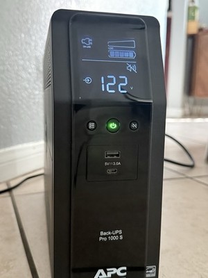 APC Battery Backup UPS Pro 1000 S 10-Port W/Surge Protection 1000VA (w/Battery)