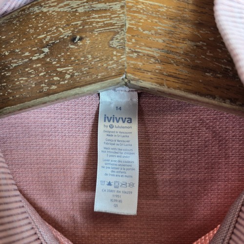 Ivivva Lululemon Girls Activewear Jacket 14 Pink Perfect Your Practice Full Zip - Picture 4 of 9