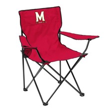 Maryland Terrapins Portable Quad Chair - Powder-Coated Steel Frame, Cup Holder