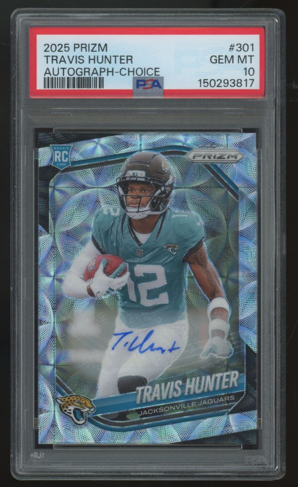 Travis Hunter Panini Prizm #301 Autograph-Choice
