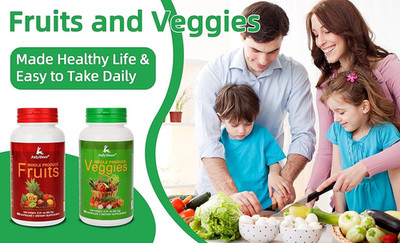 Fruit and Veggie Supplement 2 Bottles Whole Food 180 Capsules Vitamins Minerals*