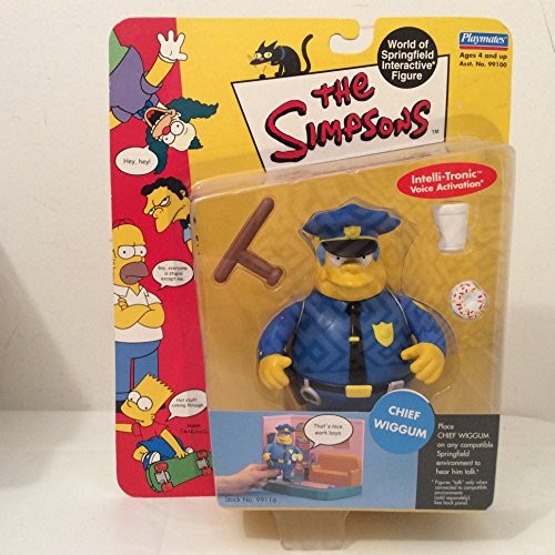The Simpsons - 2000 - Playmates - Serie 2 - Chief Wiggum Actionfigur - mit Acce - Bild 1 von 3